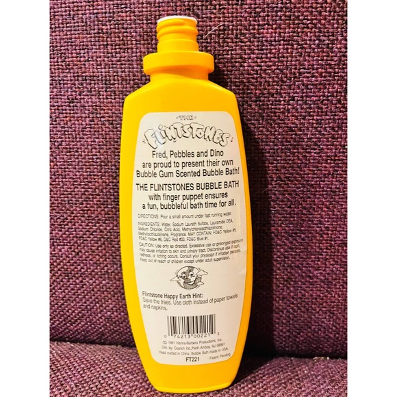 Vintage The Flintstones Bubble bath with finger Puppet - Picture 4 of 7